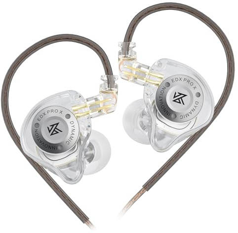 KZ EDX Pro X - Cuffie intrauricolari HiFi IEM, bassi profondi, monitor in-ear con cavo staccabile, per audiofili DJ cantanti