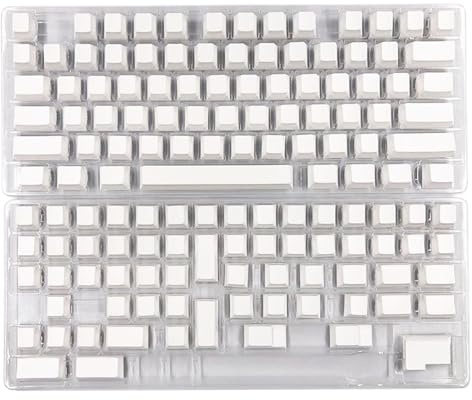 Abcsweet Set di cappucci per tasti bianchi 61/64/87/104/108 Layout Meccanico Gaming Tasti vuoti