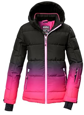 killtec Mädchen Skijacke/Ski-Steppjacke mit Kapuze und Schneefang KSW 330 GRLS SKI QLTD JCKT, pink, 128, 42469-000