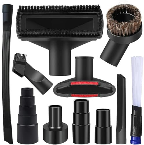 11 Pcs Universales para Aspiradora Adaptador de Manguera Aspiradora de Plástico Seco y Húmedo 1-1/4Pulgadas con Varita de Extensión Caballo Flexible Para Household Universal Vacuum Cleaner Accessories