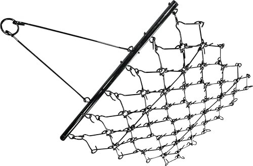 Wiesenschleppe für Rasentraktor, Wiesenegge für Kleintraktor & Quad - 122-243cm Wiesenstriegel Feldegge (80 kg - 129 x 135 cm)