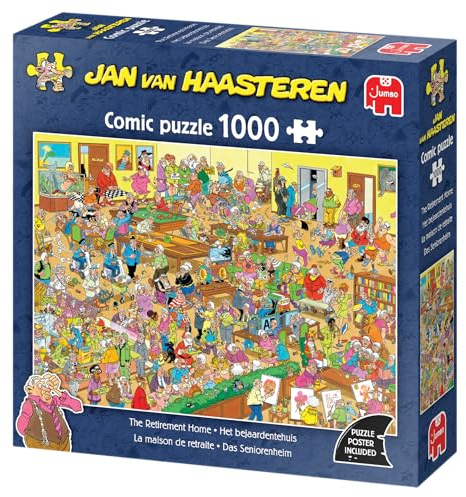 Jan Van Haasteren - JVH - La Maison de Retraite - The Retirement Home - Puzzle Adulte - Humoristique - Carton 100% recyclé - 1000 pièces - Jumbo