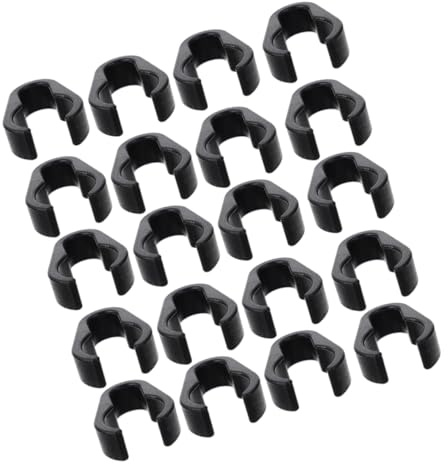 SUPVOX 50pcs Mic Pole Clamp Cable Organizer Flexible Plastic Cord Clip for Home Studio Microphone Accessories