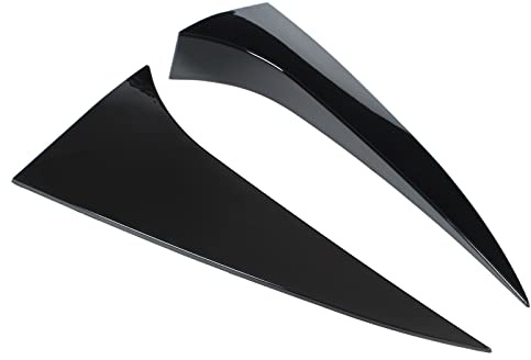 Yctze Alerón Lateral para Ventana Trasera, Color Negro Brillante, 2 Piezas, Alerón Lateral para Ventana Trasera, Accesorios de Repuesto para Coche IX35 2010-2017