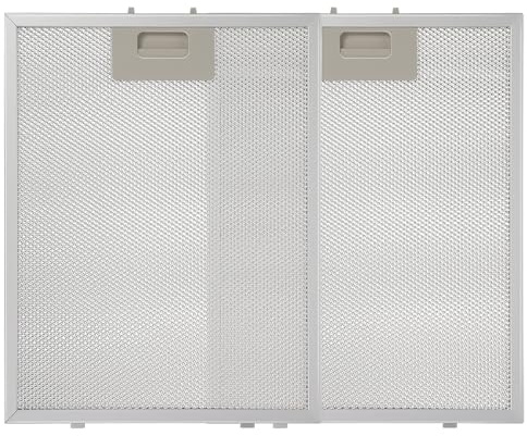VERDANVERSE Filtro Extractor Cocina de Aluminio Blanco para Campana, 2 Piezas Lavables y Reutilizables Alta Eficiencia para Ventilación en Cocina y Hogar
