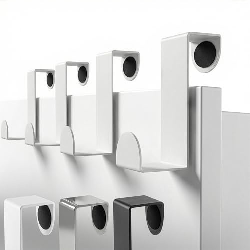 Minismus appendiabiti da porta 4 pezzi bianco attaccapanni da porta senza forare gancio appendiabiti adatto a 1,6 cm e 2,2 cm con feltrini