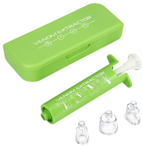 Rzspher Venom Extractor, Bite Extractor Tool | Easy Operation Insect Extractor with Storage Box and 3 Sizes Suction Cups,Suction Tool for Mosquito,Spider,Scorpion,Jellyfish