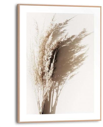 REINDERS Gerahmtes Bild, Sonniges Gras, Wohnzimmer, Bilder, Wanddeko, Room Decor, MDF, Beige, 40 x 30