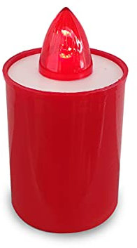 Velamp Lumino Elettrico a Led 9 cm, Durata 90gg, rosso con Luce fissa rossa