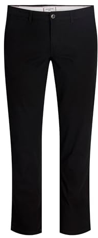 JACK & JONES Herren Jpstmarco Jjdave Lc Noos Pls Chino Hose, Schwarz, 50W / 32L EU