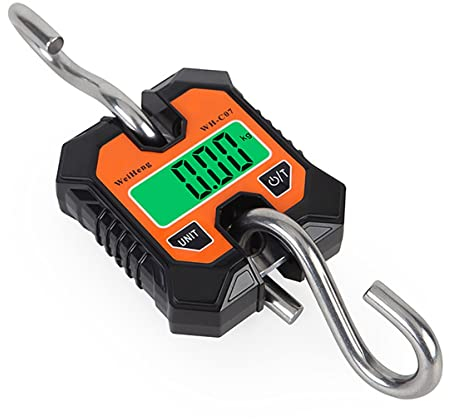 OUSIKA Bilancia da gru portatile da 100 kg Bilance sospese digitali Bilancia da 220 libbre con ganci for pesca in fattoria, caccia, attività all'aperto, bagagli Bilancia