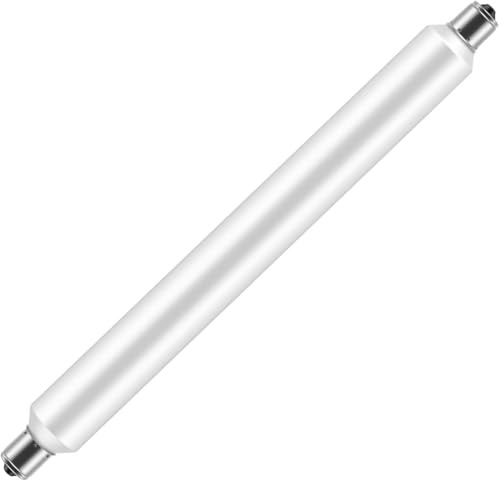 JQslight 6W S15s LED Light Bulb 284mm, Led Strips Light Cold White 6000K, 60w s15 Tubular Lampt Replacement for Mirror Ligh, Wall Light, Bathroom Shaver Light(1-Pack)