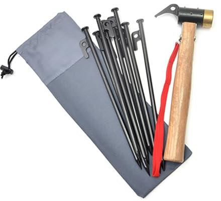 EVTSCAN Zeltheringe Aufbewahrungstasche, verdicktes Oxford-Tuch, wasserdichte Tasche, Zelthammer-Heringe-Tasche, tragbare Zelt-Nageltasche für Camping im Freien