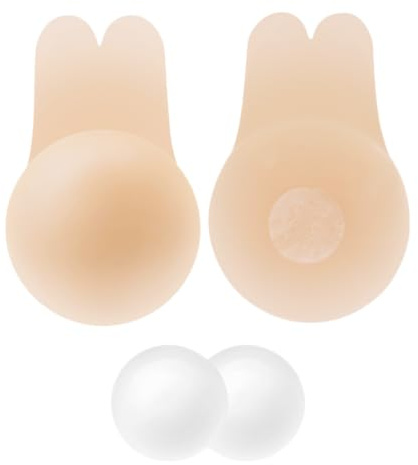 Silicone Cache Tétons Réutilisable Auto-adhésif Couvre Mamelon Seins Invisible pour Robe de Soirée Robe de Mariée Maillot de Bain et Vêtements Dos-Nu