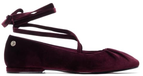 XTI - Bailarinas Mujer Burdeos - Calzado Cómodo y Versátil - Moda Casual - Modelo 14469902 (Talla 39)