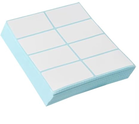 1 000 stycken självhäftande etiketter, 40 x 20 mm hushållsetiketter, självhäftande etiketter, universal automatisk vikbar termisk trycketikett för kontor kök marmelad organisationsmärkning