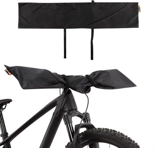 Caswynlife Cubierta para manillar de bicicleta, protector de polvo de nailon 210D para portabicicletas eléctricas y bicicletas, se ajusta hasta 82 cm de longitud y 17 cm de ancho, bolsa de