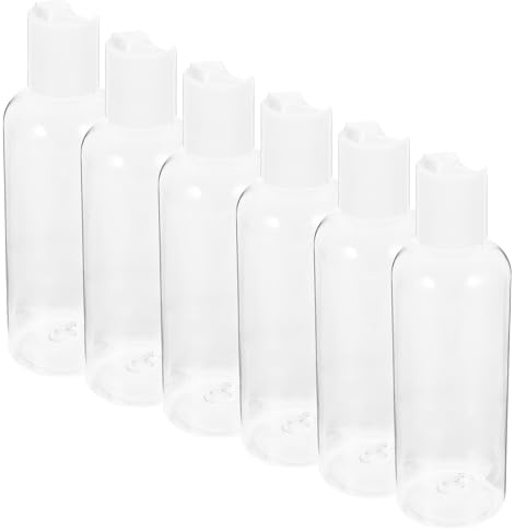 6 Pièces Flacon de Voyage Vide 100ml en Plastique, Bouteille Ronde | Surface Lisse, Format Portable, Design Anti-fuite, Ne Se Déforme Pas Facilement, pour Shopping et Voyage