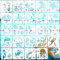 24Pcs Schablonen Kinder Schablonen Zeichnen Stencil Schablonen Wiederverwendbar Meer Tier Malerei Schablonen Zeichenschablonen Kunststoff Malschablone zum Malen/Wanddeko/Scrabooking-13x13cm
