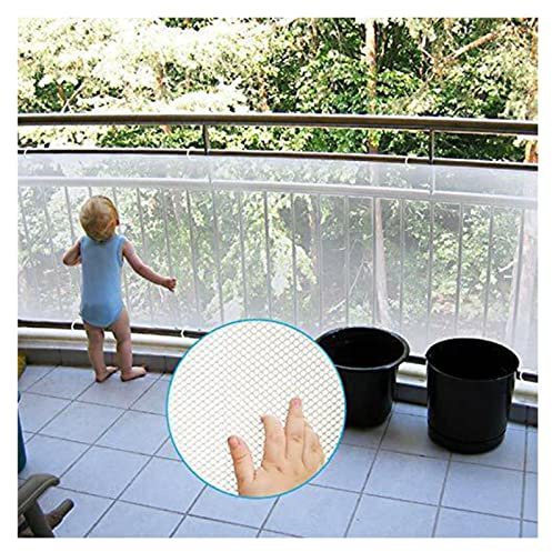 Child Safety Net Easy to Set Up Pet Cat Fence Protection Net Anti-Fall Nets for Balcony Windows and Stairs, White, with Mounting Tie (Size : 200x80cm)