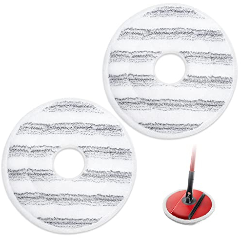 KEEPOW 2 Refills for Vileda Spin and Clean Floor Mop, Reusable Head Replacement Compatible with Vileda Spin and Clean Mop Refill for Cleaning Floor