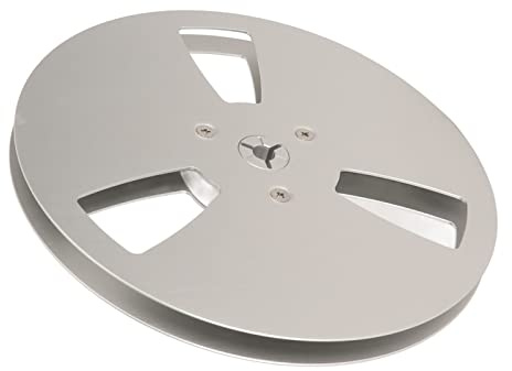 Bobine Réceptrice Vide, 1/4 7 Pouces en Aluminium Bobine Ouverte Bande Sonore Bobine Vide Universelle 3 Trous Ouverture Machine Partie Bobine Réceptrice (Argent)