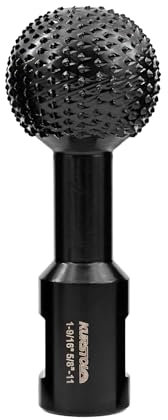 KURSTOL Fresa giratoria de esfera para carpintería, 40 mm, broca de tallado de madera, herramienta de fresado con rosca de 5/8 a 11 pulgadas, cabezal de molienda giratorio para tallar, moler, pulir y