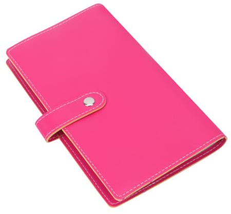 AUTSUPPL Libro De Negocios Multifuncional Organizador De Tarjetas 120 Ranuras Rígido Rosa Para Oficina y Hogar