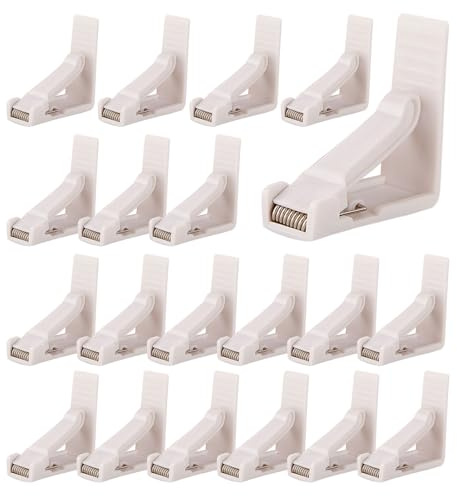 Sujetamanteles - Juego De 20 Pinzas Para Manteles - Sujetadores Resistentes para Camping Exterior Interior Fiestas de Cumpleaños Navidad Familiares Bodas Restaurantes | Restaurantes Fiestas Familiares