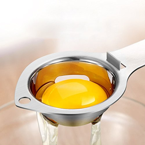 Mentin Acier inoxydable Séparateur d'oeufs Gadget de cuisine Séparateur blanc de jaune d'oeuf
