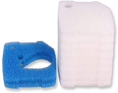 INGVIEE Compatible Esponja de Prefiltración y Almohadillas Filtrantes para Eheim Professionel 4+ 250/250T/350/350T/600 y Pro 4e+ 350 (8X Blanco, 2X Azul)
