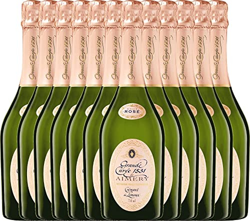 Aimery Grande Cuvée 1531 Rosé Crémant Brut von Sieur d'Arques - Schaumwein 12 x 0,75l VINELLO - 12er - Weinpaket inkl. kostenlosem VINELLO.weinausgießer