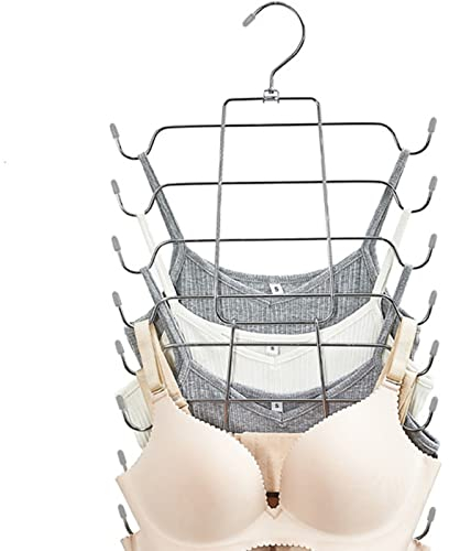 GmeDhc Kleiderbügel Platzsparend Faltbar, Kleiderschrank Organizer Drehbar, Schrank Organizer aus Edelstahl, Multifunktion Kleiderbügel, für Tank Tops, Cami, BHS