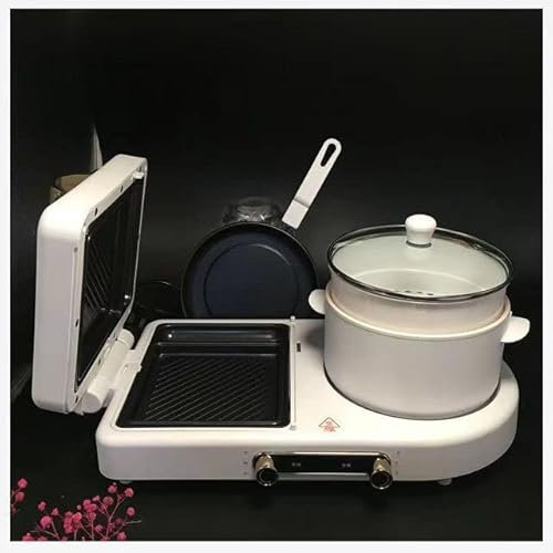 LvSenLin Elektrischer Toaster Backofen Grill Wurst Grill Frühstücksmaschine Sandwich Maker Steak Bratpfanne Essen Dampfgarer Pasta Nudeln Herd