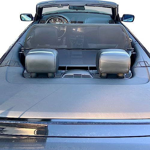 Filet Coupe-Vent Compatible avec BMW Series 3 E46 Noir Filet Anti-remous 100% sur Mesure OEM Qualité Windschott fabriqué aux Pays-Bas