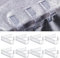 LUTER 8St Tischdeckenklammern Kunststoff, Tischdecke Clips Transparent Tischdecken Halterung für 1,7-3,5cm Dicke Tabelle Weihnachten Zuhause Hochzeitsfeier Innen- Außentische Camping