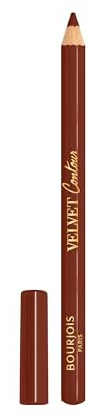 Bourjois Crayons à lèvres Velvet Contour, 12 Brunette, redéfinit les lèvres, texture crémeuse mate, application précise, beurre de karité, tenue longue durée jusqu’à 8 heures 1,14 g