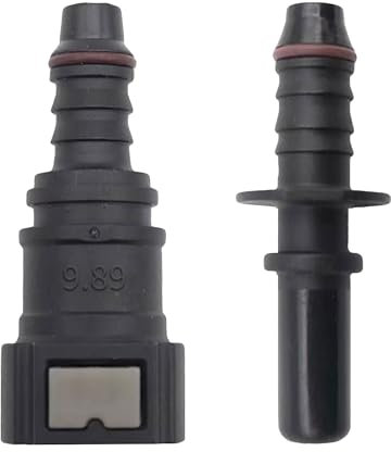 2pcs Connecteur de Tuyau de Carburant Droit Femelle, Raccord Durite Essence, 9.89 Tuyau de Ligne de Carburant id8, Raccord Rapide Traversant pour Voiture