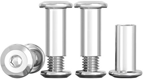 Drenky 10 Piezas M5x20mm Tornillos De Conexión M5 Tornillos De Manguito Acero Inoxidable A2 V2A (10 x Tornillos, 10 x Tuercas Cilíndricas) Conectores De Armario Para Muebles, Armarios