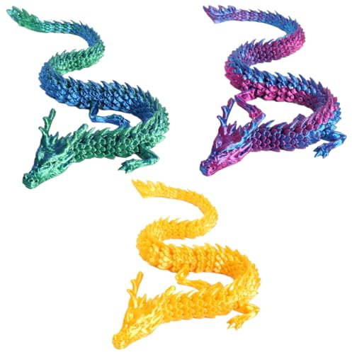 CATOR 3 pièces Jouets Dragons, figurine dragon Mini Dragons, Souvenirs Fête pour Les Garçons Enfants,Monde Animal Matières de Sécurité Non Toxiques ABS Dragon Vinyle Plastique
