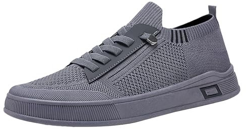 Générique Shoes Femme Basket Hiver Femme Sneakers Femme New Mode été et Automne décontracté Hommes Plat léger Respirant Couleur Unie Chaussures Pieds Larges Chaussures De Marche Femme (Grey, 41)