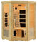 Artsauna Infrarotkabine Aalborg Dual-Technologie - 120x120x190 cm - 2 Personen - mit Relaxliege, Sitzbank, LED Farblicht & Glastür - Hemlock Holz Infrarotsauna