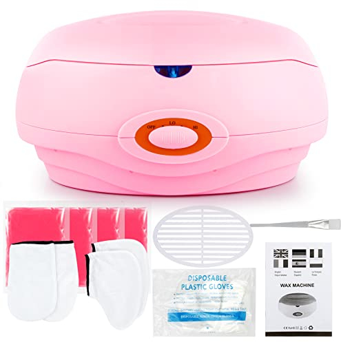 AYITOO Paraffinbader für Hände und füße mit Zubehör, Elektrisches Wachsbad mit Paraffinwachs 200W, Paraffin Wachsbad Gerät Rosa