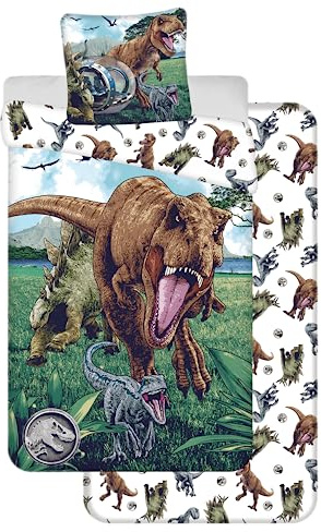 Jurassic World Bettwäsche 3-teilig 140x200 + Kissenbezug + Spannbettlaken