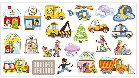 EDUPLAY Figuren für Mega-Magnettafel Winter