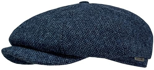 WEROR Schiebermütze Herren/Damen – Schirmmütze Flatcap Herrenmütze mit Schirm – Mütze mit Steppfutter - 100% Wolle - Sommer/Winter – WEROR-432.1 (58, Marine)