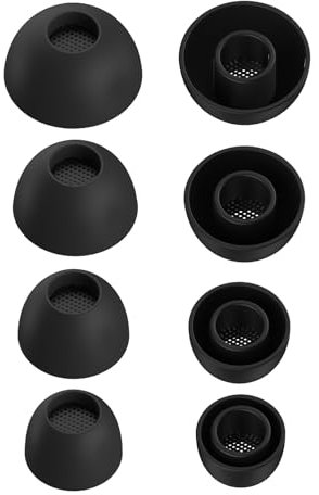 LIbgiubhy Lot de 8 adaptateurs en silicone pour écouteurs intra-auriculaires sans fil 4 embouts souples Diamètre 8-14 mm
