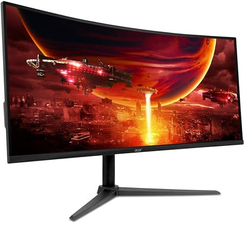 Acer Nitro XZ342CU V3 Gaming Monitor 34 Zoll (86 cm Bildschirm) UWQHD, VA, 180Hz DP, 100Hz HDMI, 4ms(GTG), DP 1.4, 2xHDMI 2.0, Curved, höhenverstellbar, FreeSync Premium