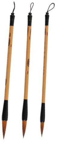 Operitacx 1 Satz Schreibpinsel Tintenpinsel Kalligraphie Aquarell Tinte Stift Malen Pinselstift Für Chinesische Kalligrafie Pinsel Mit Holztinte Pinselstift Aus Holz Holzstange 3st