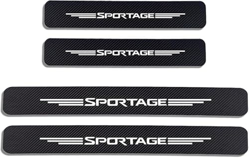 VIPORF 4 Piezas DecoracióN para Estribos para KI-A Sportage, Protectores Placa Umbral Puerta Fibra Carbono ProteccióN